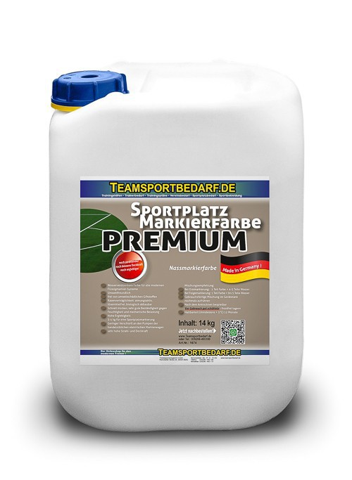 PREMIUM Sportplatzfarbe - 14 kg Konzentrat für Sportplatzmarkierung von Teamsportbedarf.de