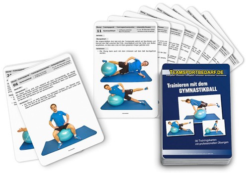 Trainingskarten - "Gymnastikball" (30 Workouts) von Teamsportbedarf.de