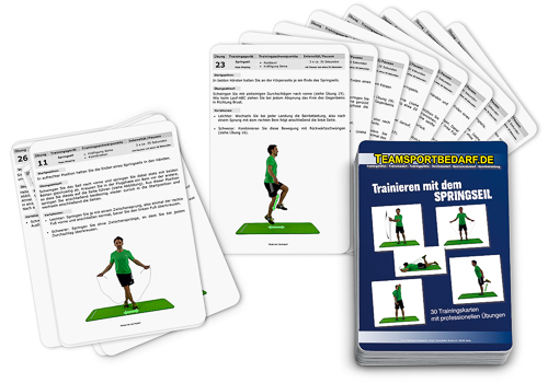 Trainingskarten - "Springseil" (30 Workouts) von Teamsportbedarf.de