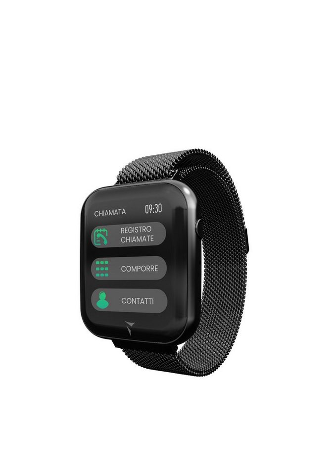 Techmade Smart Watch TALK Metalic Black Smartwatch von Techmade