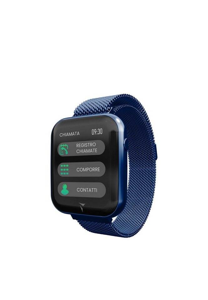 Techmade Smart Watch TALK Metalic Blue Smartwatch von Techmade