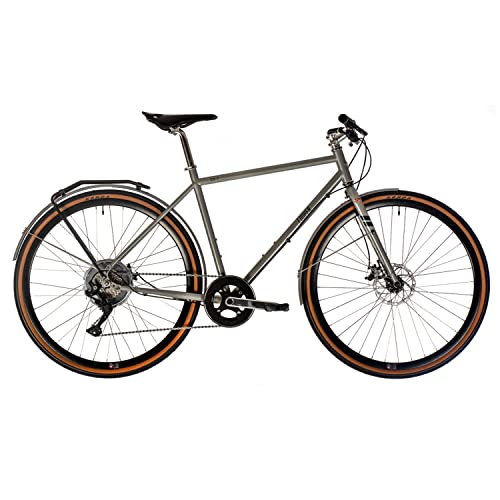 Cooper CG-7E (E-Bike mit 7-Gang-Microshift-Schaltwerk, Brooks-Sattel, Zehus Bike Gen2 Heckmotor, Rekuperation, Rahmenhöhe 57cm) Farbe: Silber von TechniBike