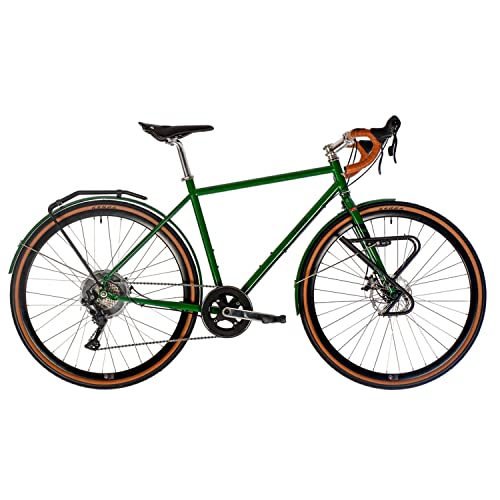 Cooper CR-7E (E-Bike mit 7-Gang-Microshift-Schaltwerk, Brooks-Sattel, Zehus Bike Gen2 Heckmotor, Rekuperation, Rahmenhöhe 61cm) Farbe: Grün von TechniBike