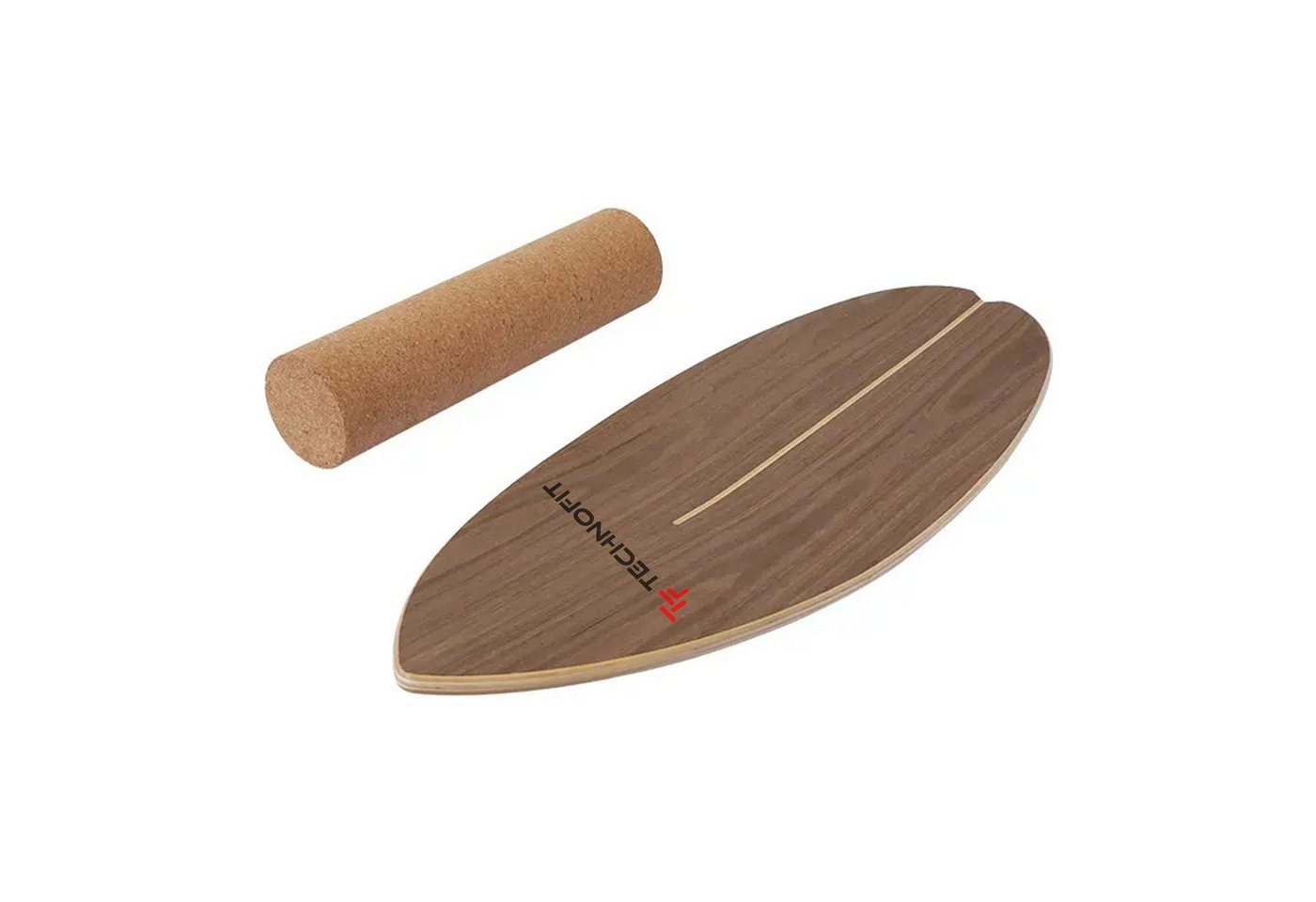 Technofit Balanceboard Surfbalance Brett für zu Hause mit Korkenrolle, zur Stärkung der Balance und Gleichgewicht von Technofit