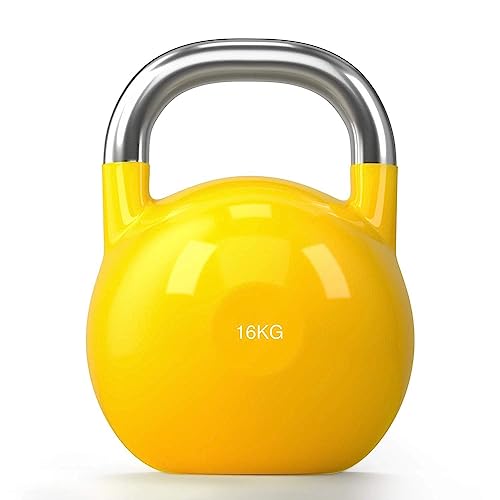 Technofit Kettlebell Professionelle Kugelhantel, Profi Schwunghantel in Studio-Qualität inkl. Workout | Wettkampf Hantel Kugelhantel Schwunghantel Rundgewicht in verschiedenen Farben von Technofit