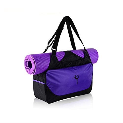 Gym Sporttasche, Kann Yoga-Matte Große Kapazität Kleidung Speicher Rucksack wasserdichte Schulter Sport Seesäcke Tasche (Violett) von Techwills