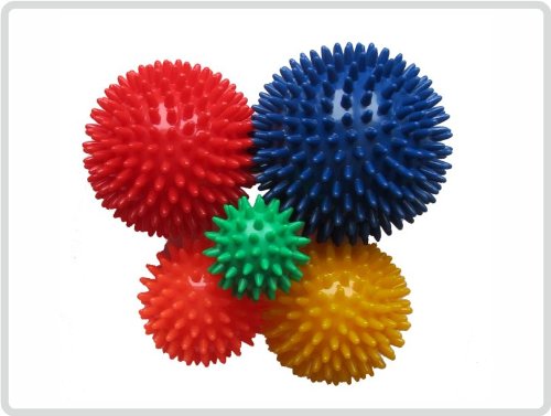 Teckmedi 10 x Igelball Igel-Ball Noppenball Massageball, ø 6 cm Farbe: Orange *Top-Qualität* von Teckmedi