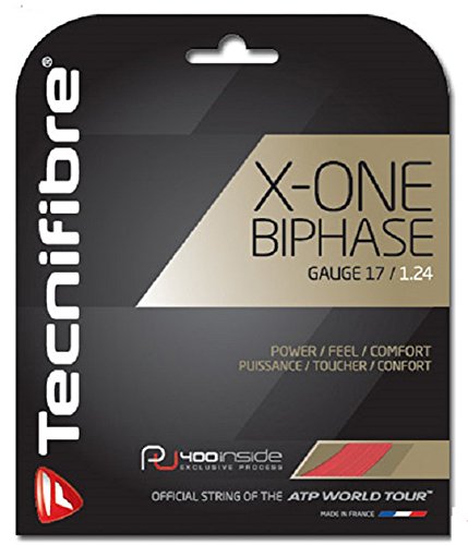 TECNIFIBRE X-ONE Biphase Tennissaitenset, Rot, 1.24mm von Tecnifibre