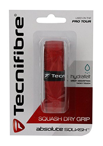 Technifibre Dry Grip Griffband für den Squashschläger, Ersatz Griff , Tacky Touch, rot von Tecnifibre