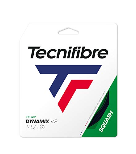 Tecnifibre Dynamix VP 1.25 Squash-Seil für Erwachsene, Unisex, Schwarz, 1,25/9,70 m von Tecnifibre