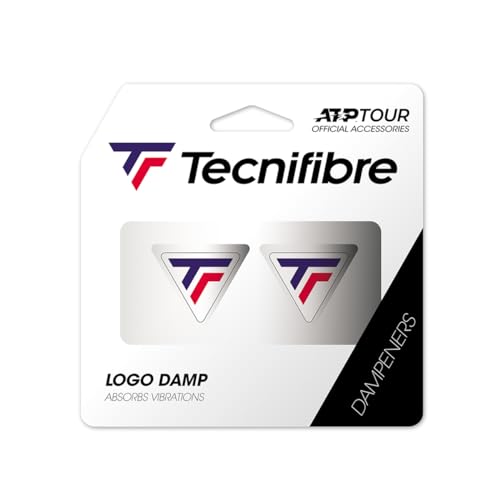 Tecnifibre Logo Damp Tennis Vibrationsdämpfer, dreifarbig, Par 2 von Tecnifibre