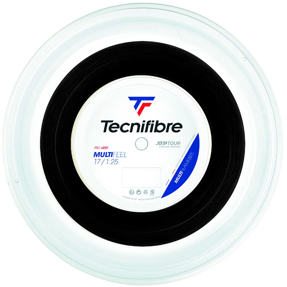 Tecnifibre Multifeel 200 M Tennis Reel String Schwarz 1.25 mm von Tecnifibre