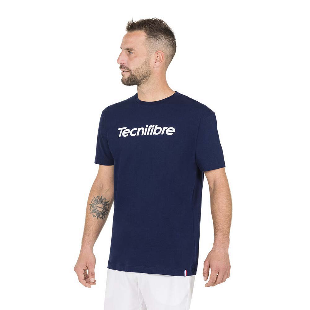 Tecnifibre Team Cotton Short Sleeve T-shirt Blau S Mann von Tecnifibre