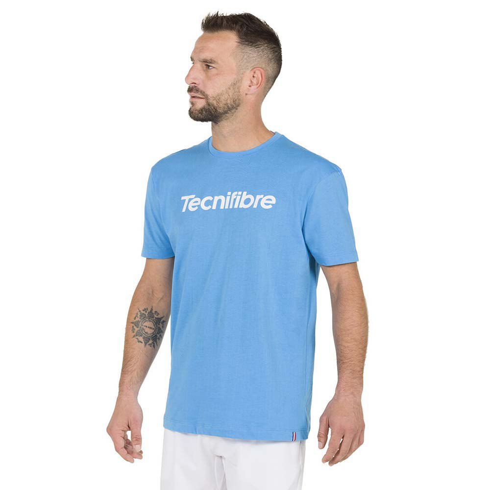 Tecnifibre Team Cotton Short Sleeve T-shirt Blau S Mann von Tecnifibre