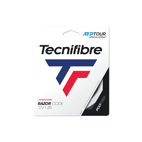 Tecnifibre Unisex-Adult Razor Code 12m Saitenset-Weiß Tennissaite, 1.25 von Tecnifibre