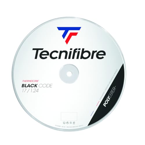 Tecnifibre Unisex – Erwachsene Rolle 200M Black Code 1.24 Tennissaiten, Schwarz, Einheitsgröße von Tecnifibre