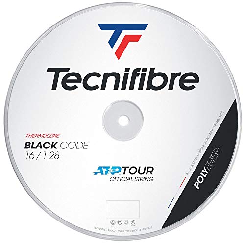 Tecnifibre Unisex – Erwachsene Rolle 200M Black Code 1.28 Tennissaiten, Schwarz, Einheitsgröße von Tecnifibre