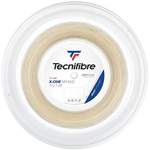Tecnifibre Unisex – Erwachsene Rolle 200M X-ONE 1.24 Tennissaiten, Natur, Einheitsgröße von Tecnifibre