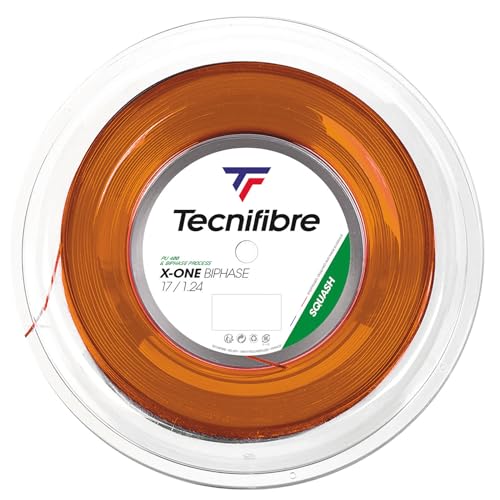 Tecnifibre X-One Squash Orange 1,24 – Spule 200 m Seil für Erwachsene Unisex von Tecnifibre
