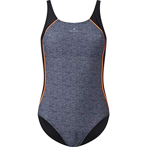 Tecnopro Damen Schwimmanzug Rusantia Badeanzug, Grey Dark/Melange, 36 von Tecnopro