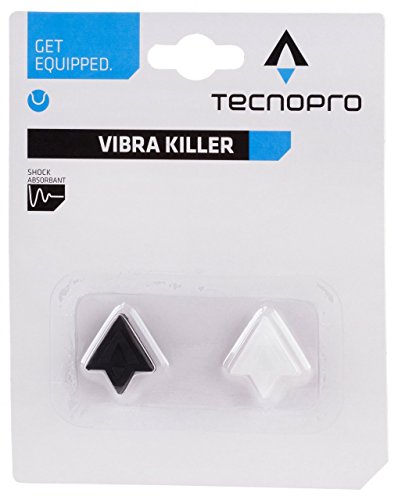 TECNOPRO 227060 Tennis-Dämpfer Vibra Killer Vibrationsdämpfer für Tennisschläger, Schwarz/Transparent, One Size von TECNOPRO