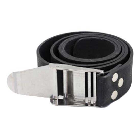 Tecnomar Rubber Belt Inox Buckle Schwarz,Silber von Tecnomar