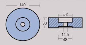 ANODO POPA ZINC Ø 140MM 2,72 KG von Tecnoseal