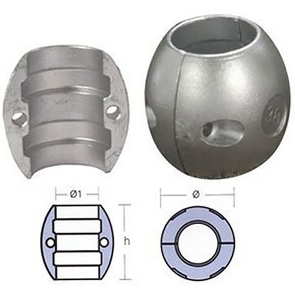 Tecnoseal Collar Anode Silber 95 mm von Tecnoseal