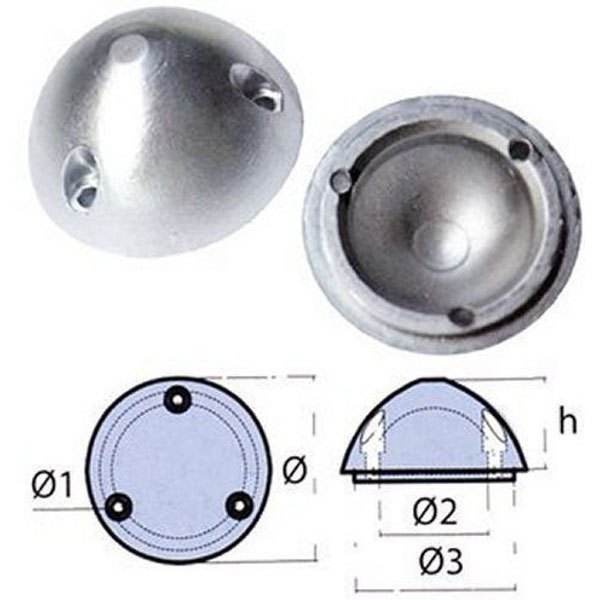 Tecnoseal Variprop Propeller Anode Silber 67 mm von Tecnoseal