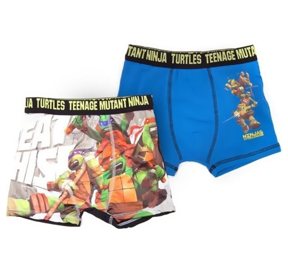 Teenage Mutant Ninja Turtles Boxershorts 2x Jungen Boxer Short Ninja Turtles Unterhosen Doppelpack 4 - 5 Jahre Kinder Unterwäsche Gr.104 110 cm von Teenage Mutant Ninja Turtles