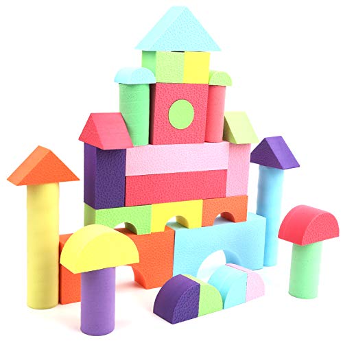 Tefola Bausteine, Bausteine ​​aus Eva-Schaumstoff, pädagogisches, mehrfarbiges, stapelbares Konstruktionsspielzeug für Kinder S von Tefola