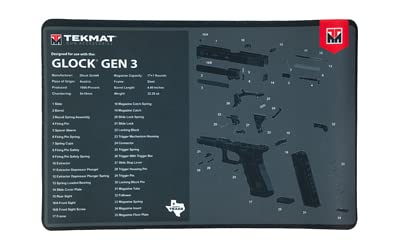TekMat Unisex-Erwachsene TEK-R17-GLOCK-G3 Jagdgewehr-Reinigungsmatte, Multi, One Size von TekMat
