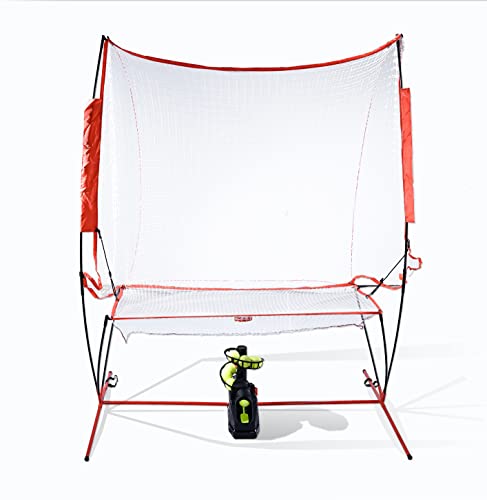 Tennis Maschine Mit Netz (12 lb) Pickle bällewurfmaschinen Set für selbsttraining,Anfänger/Kinder/Trainer/Zuhause/Gericht, für alle Stufen/Alter,AC&Batterie von Teknigoo