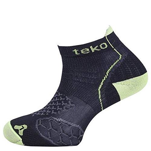 Teko Herren Evapor8 Run Fit Light Cushion Low-Cut Socken, Carbon/Firefly, XL von Teko