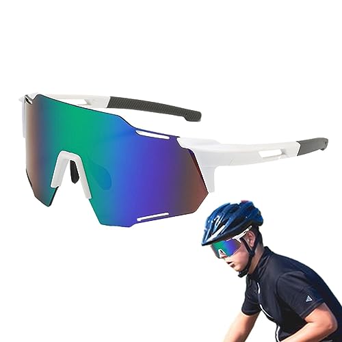 Teksome Rennradbrille, Outdoor-Sport, Laufen, Sonnenbrille für Herren – Fahrradbrille, staubdicht, winddicht, polarisierte Brille für Angeln, Softball von Teksome