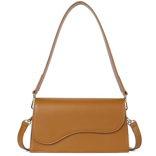 Telena Damen Umhängetasche, Crossbody Schultertasche aus PU Leder, Schultertasche klein für Damen mit 2 Umhängetaschen mit abnehmbarem Riemen von Telena