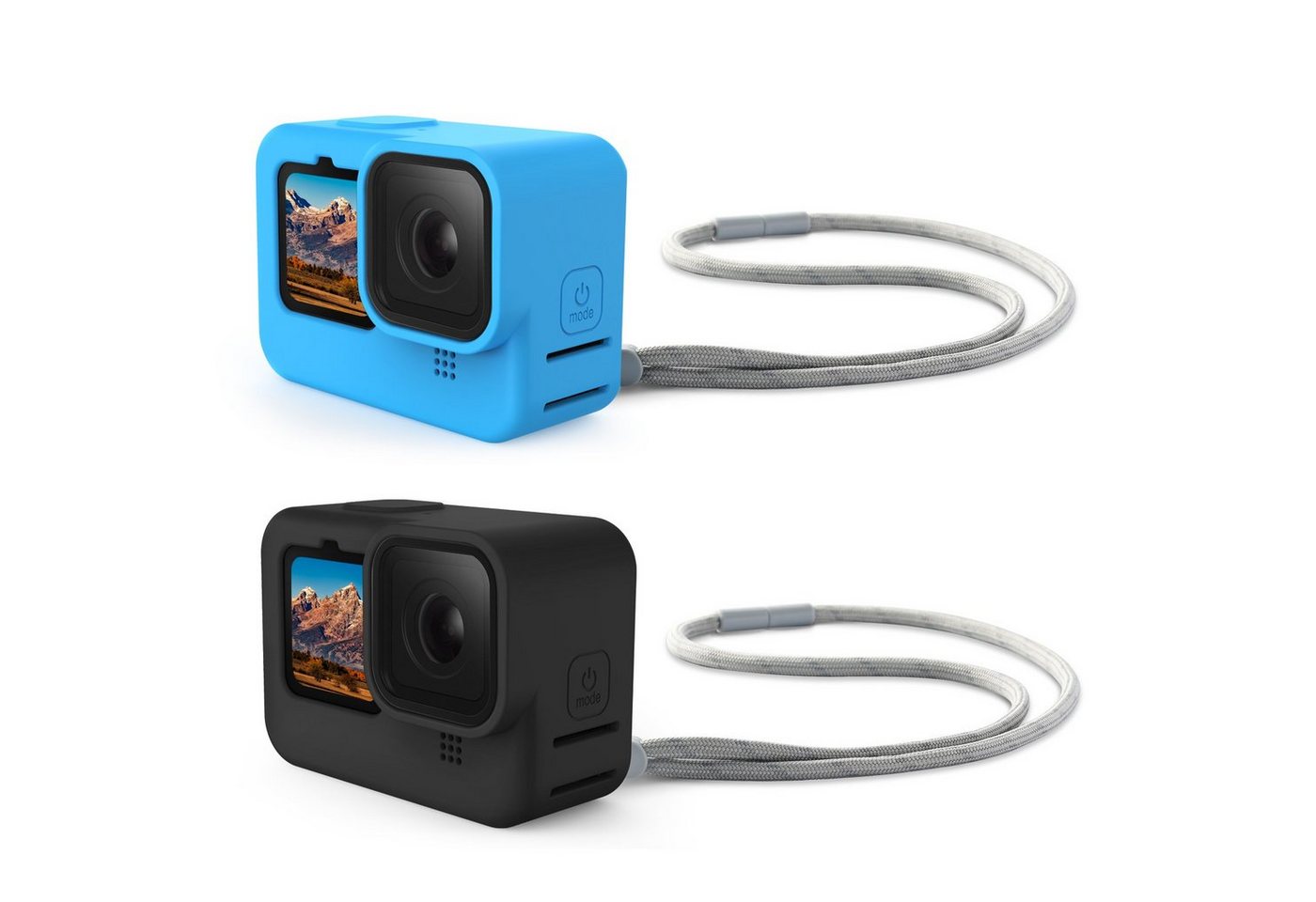 Telesin Kamerazubehör-Set Schutzhülle für GoPro Hero 12 11 10 9 mit Lanyard&Linsenabdeckung von Telesin