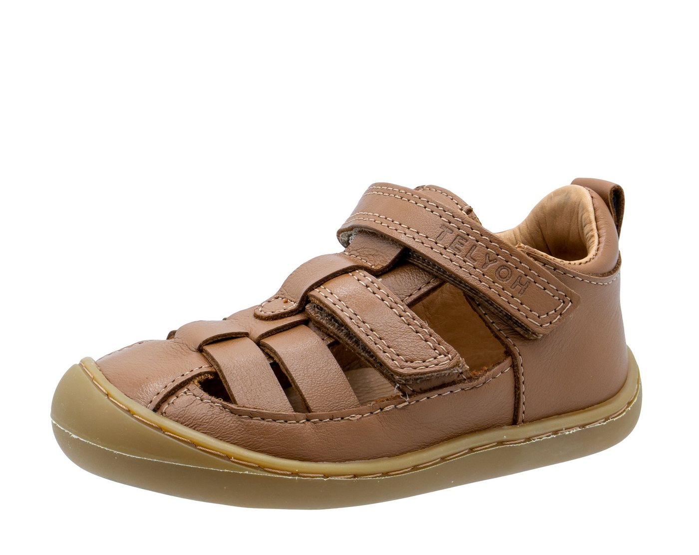 Telyoh Telyoh Barfußschuhe Sandale Kinder Barefoot Y01114 Leder Cognac Sandalette von Telyoh