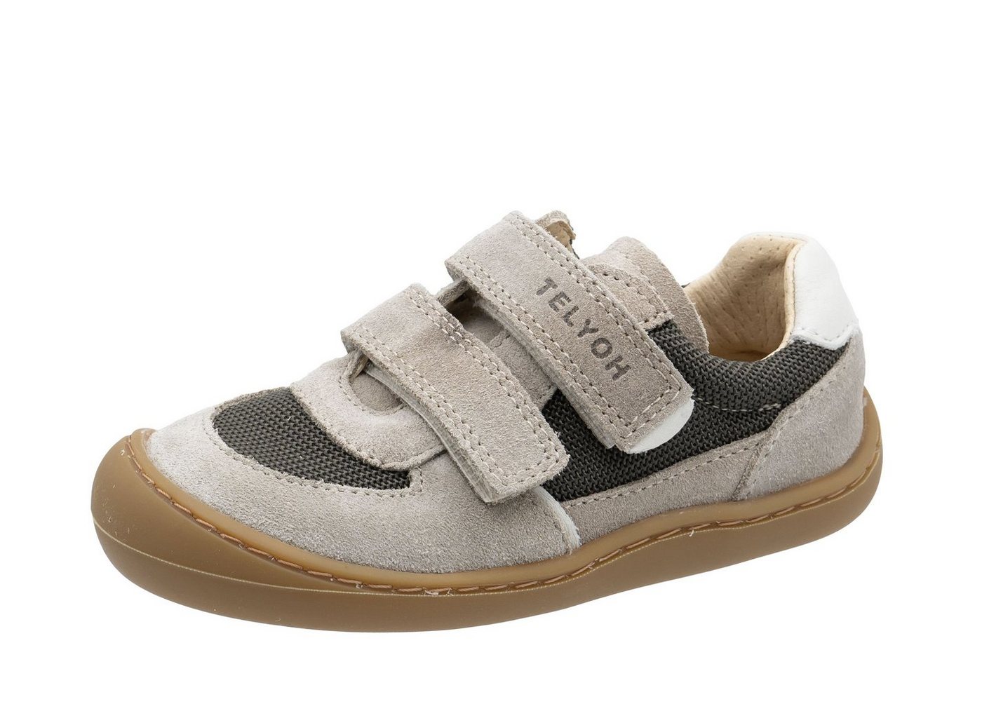 Telyoh Telyoh Barfußschuhe Sneaker Kinder Barefoot Y01141 Leder Beige Schnürschuh von Telyoh