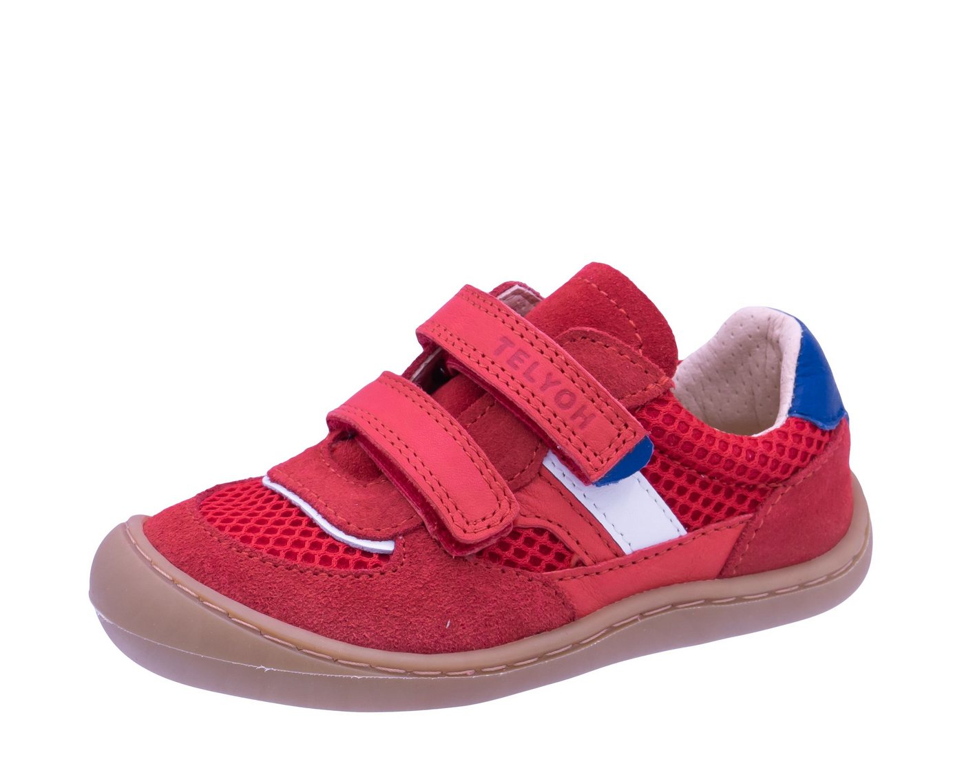 Telyoh Telyoh Barfußschuhe Sneaker Kinder Barefoot Y01142 Leder Rot Schnürschuh von Telyoh