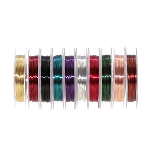 Temorah Kupferdraht zum Fliegenbinden, 0,3 mm, 10 Farben, für handgefertigtes Fliegenfischen (10 Farben) von Temorah