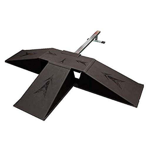 Ten-Eighty Unisex-Erwachsene Skatepark Set mit 101,6 cm. Schleifschiene, 3 Rampen und Tischplatte, schwarz with Grind Rail von Ten-Eighty
