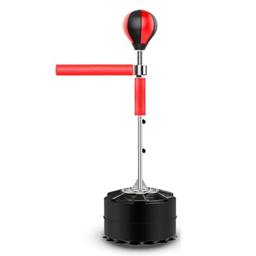 Punchingball Boxstand 120-190cm Höhenverstellbarer Standbox Trainer Standboxsack Erwachsene Boxbirne Punchingball Standboxball Freistehend mit 360° Reflexstange von Tenddya