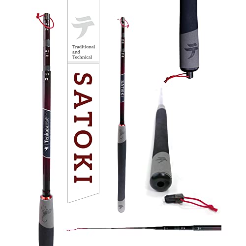 Tenkara USA SATOKI Angelrute für größere Fische, größere Gewässer – Kohlefaser, leicht, teleskopisch, verstellbar, 3 verschiedene Längen (3 m / 3 m / 3 m / 13 17,8 cm) von Tenkara USA