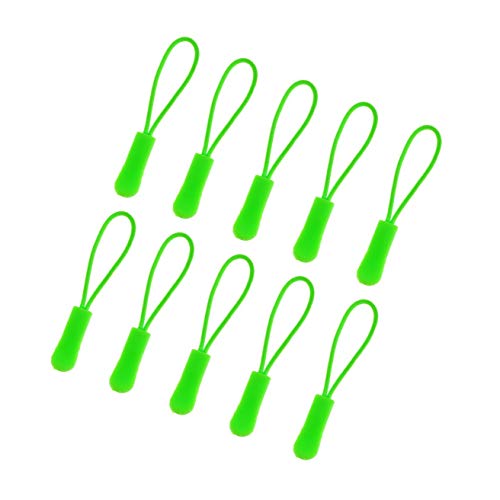 Tenlacum 10 robuste Reißverschlussschieber für Jacke, Rucksack, 6,6 x 0,8 cm, grün (Grün) - QBU-X00532 von Tenlacum