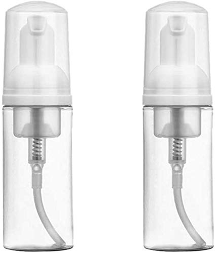 Tenlacum 2 Stück Reise-Flaschenspender Schaumspender Flasche Kunststoff nachfüllbar leer Mini schäumende Seife Shampoo Spender für Reisen 50 ml von Tenlacum