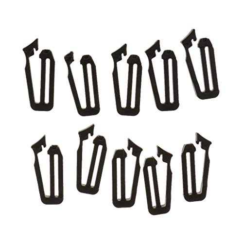 Tenlacum Outdoor 25 mm Gurtband Verbindungsclips Gurtschnalle Rucksack Clip Verriegelung (10 Stück), Schwarz (Schwarz) - QBU-X03027 von Tenlacum
