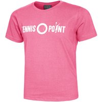 Tennis-Point Basic Cotton T-Shirt Kinder in pink, Größe: 140 von Tennis-Point