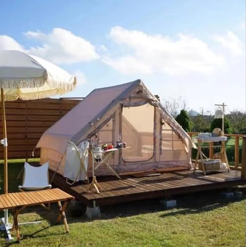 TentHome Aufblasbare Zelte Camping Wasserdicht Glampingzelt Familienzelt Stehhöhe Luxuszelt mit Pumpe für 2-6 Personen S: 320 x 200 x 200cm von TentHome