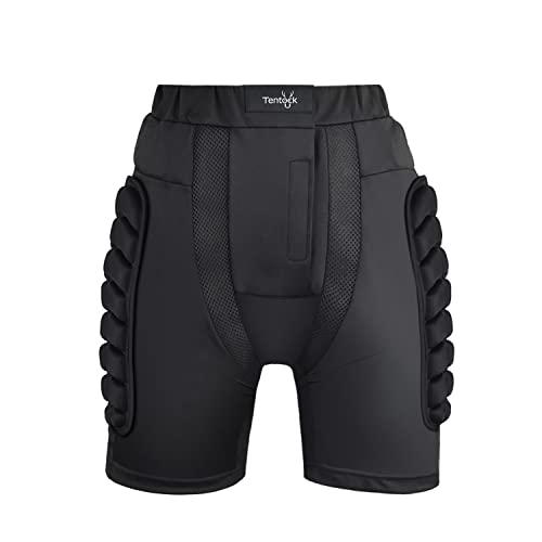 Tentock Schutzhosen Gepolsterte Protektorhosen Schutz Shorts Eva Pad Hip Butt Gepolstert Schutz Gear Guard Drop Widerstand für Ski Skifahren Skating Snowboard Radfahren（XL von Tentock